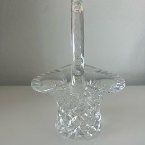 Unmarked Crystal Easter Basket / Flower Girl Basket / Decorative Basket